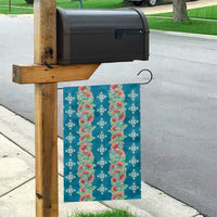 Hawaii Ohia Lehua Garden Flag Tropical Vibes Teal