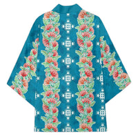 Hawaii Ohia Lehua Kimono Tropical Vibes Teal