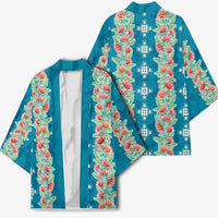 Hawaii Ohia Lehua Kimono Tropical Vibes Teal