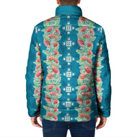 Hawaii Ohia Lehua Padded Jacket Tropical Vibes Teal