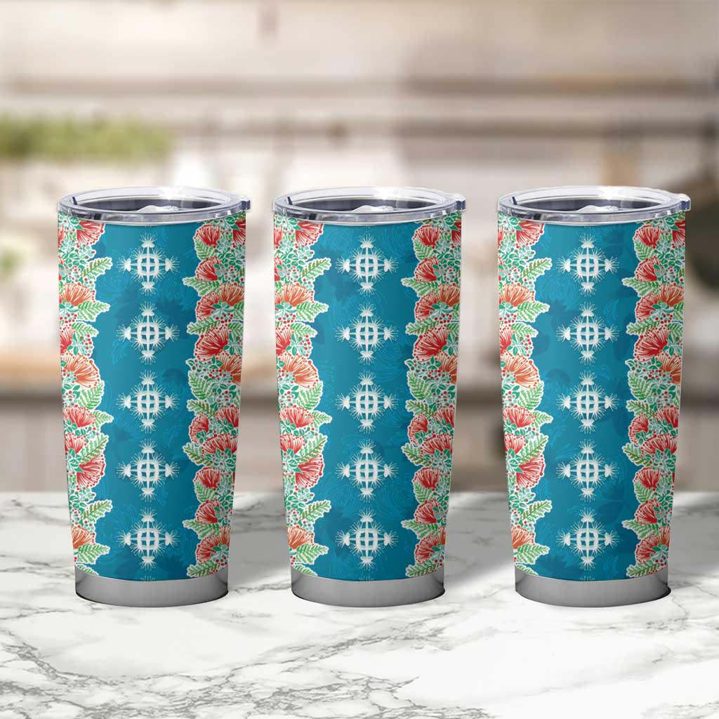 Hawaii Ohia Lehua Tumbler Cup Tropical Vibes Teal