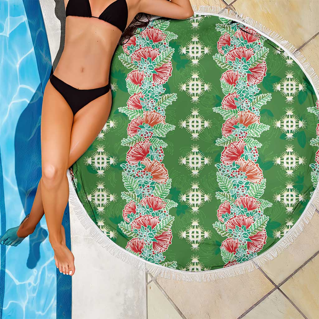 Hawaii Ohia Lehua Beach Blanket Tropical Vibes Green