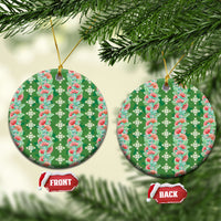 Hawaii Ohia Lehua Ceramic Ornament Tropical Vibes Green