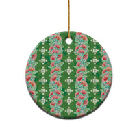 Hawaii Ohia Lehua Ceramic Ornament Tropical Vibes Green