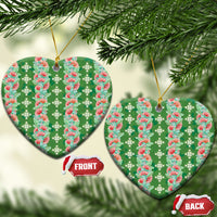 Hawaii Ohia Lehua Ceramic Ornament Tropical Vibes Green