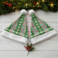 Hawaii Ohia Lehua Christmas Santa Hat Tropical Vibes Green LT05 - Polynesian Pride