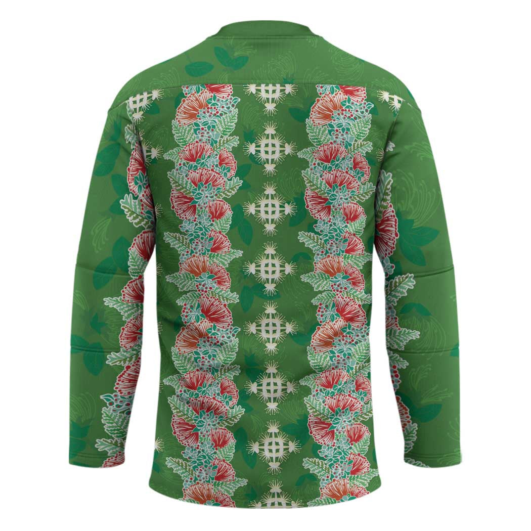 Hawaii Ohia Lehua Hockey Jersey Tropical Vibes Green