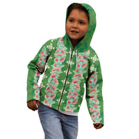 Hawaii Ohia Lehua Kid Hoodie Tropical Vibes Green