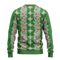 Hawaii Ohia Lehua Ugly Christmas Sweater Tropical Vibes Green LT05 - Polynesian Pride