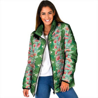 Hawaii Ohia Lehua Padded Jacket Tropical Vibes Green
