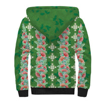 Hawaii Ohia Lehua Sherpa Hoodie Tropical Vibes Green LT05 - Polynesian Pride
