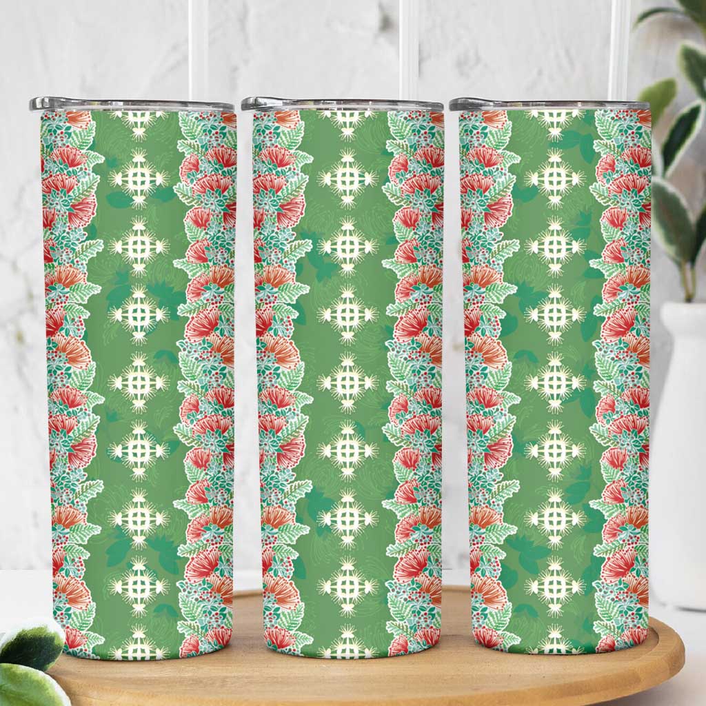 Hawaii Ohia Lehua Skinny Tumbler Tropical Vibes Green