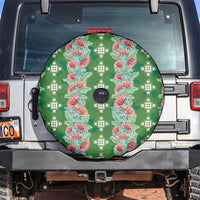 Hawaii Ohia Lehua Spare Tire Cover Tropical Vibes Green