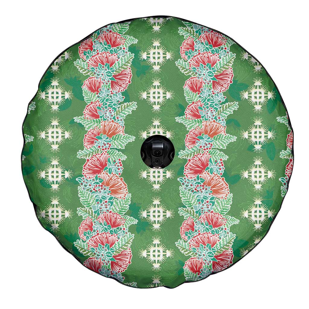 Hawaii Ohia Lehua Spare Tire Cover Tropical Vibes Green