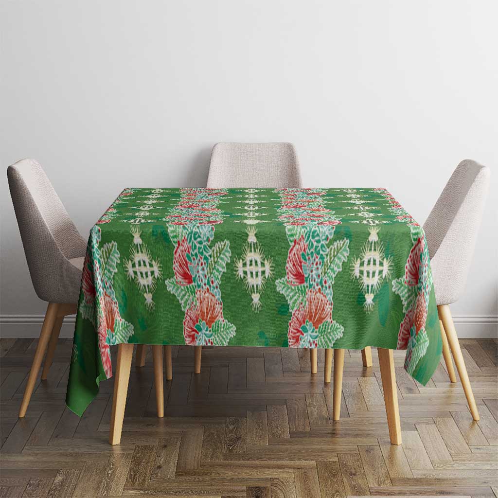 Hawaii Ohia Lehua Tablecloth Tropical Vibes Green
