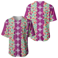 Hawaii Ohia Lehua Baseball Jersey Tropical Vibes Fuchsia