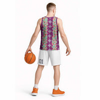 Hawaii Ohia Lehua Basketball Jersey Tropical Vibes Fuchsia