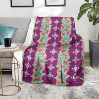 Hawaii Ohia Lehua Blanket Tropical Vibes Fuchsia