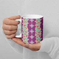 Hawaii Ohia Lehua Ceramic Mug Tropical Vibes Fuchsia
