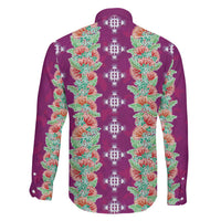 Hawaii Ohia Lehua Family Matching Puletasi and Hawaiian Shirt Tropical Vibes Fuchsia LT05 - Polynesian Pride