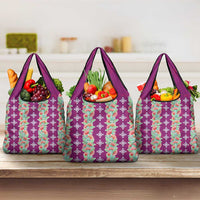 Hawaii Ohia Lehua Grocery Bag Tropical Vibes Fuchsia