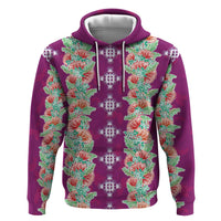 Hawaii Ohia Lehua Hoodie Tropical Vibes Fuchsia