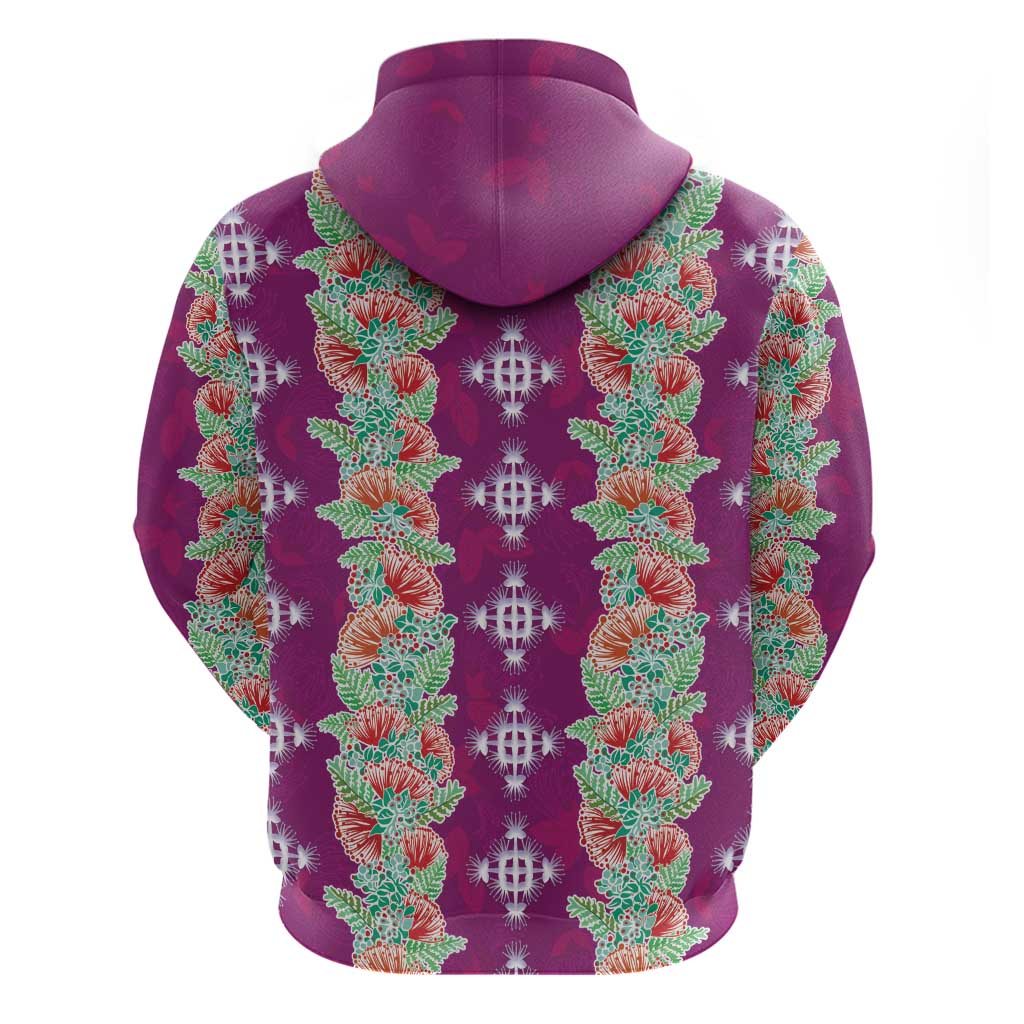 Hawaii Ohia Lehua Hoodie Tropical Vibes Fuchsia