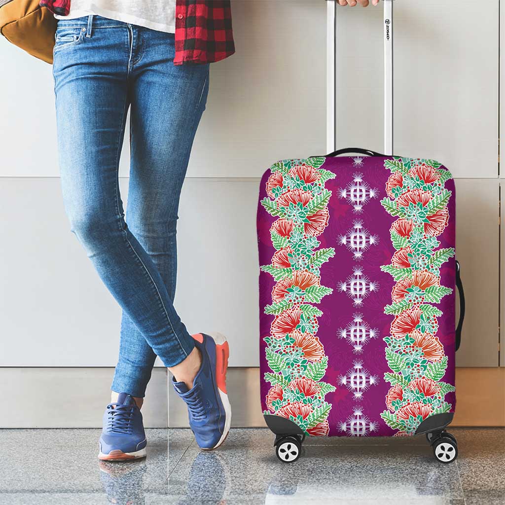 Hawaii Ohia Lehua Luggage Cover Tropical Vibes Fuchsia