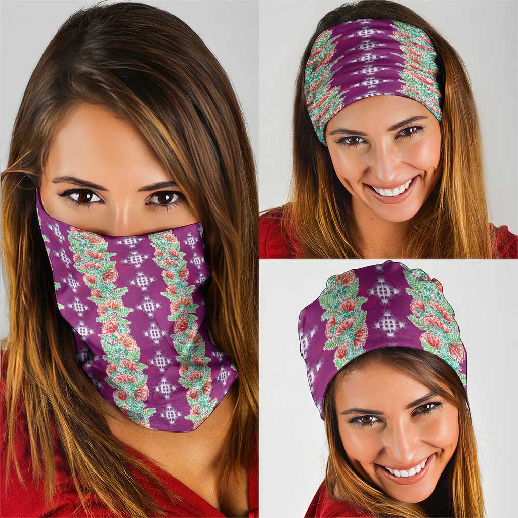Hawaii Ohia Lehua Neck Gaiter Tropical Vibes Fuchsia