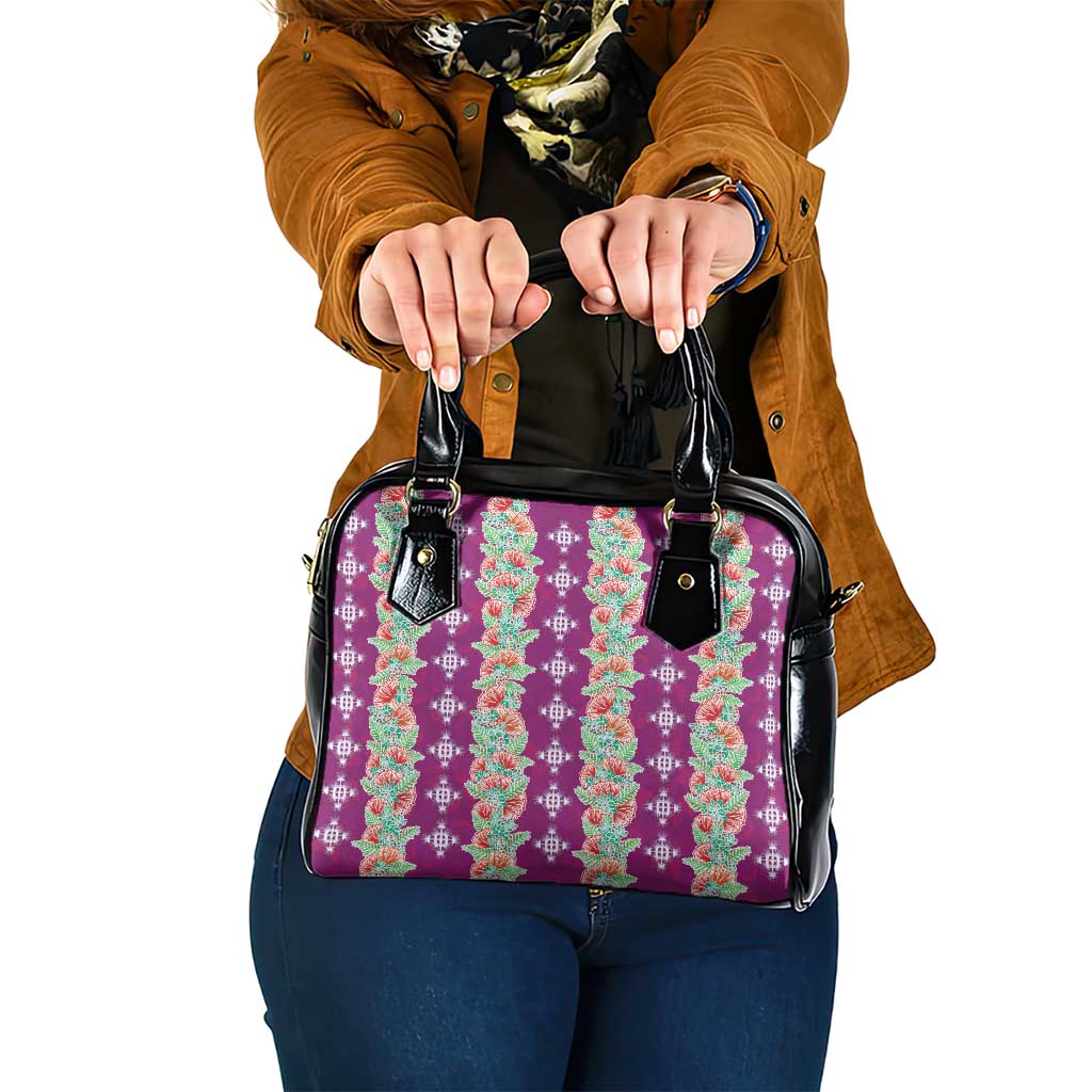 Hawaii Ohia Lehua Shoulder Handbag Tropical Vibes Fuchsia