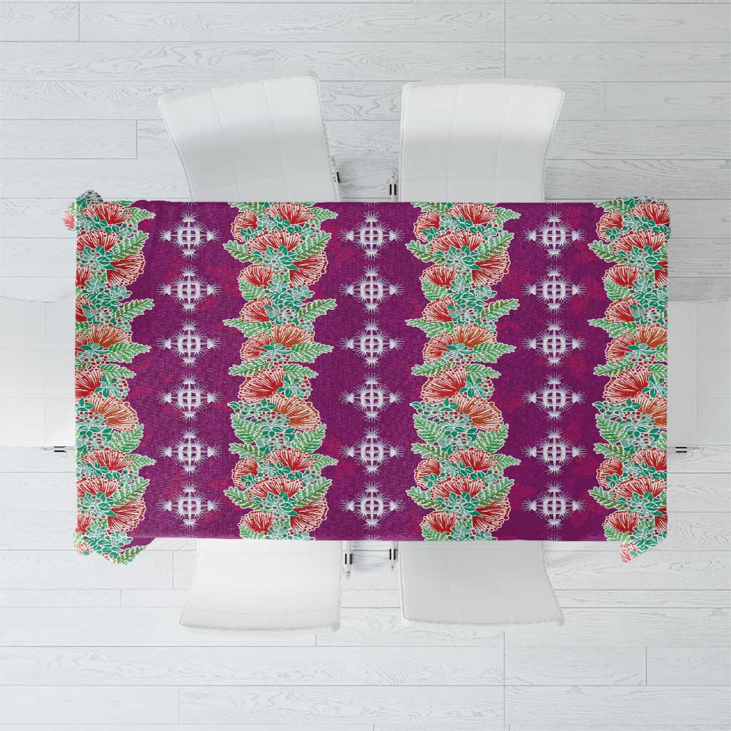Hawaii Ohia Lehua Tablecloth Tropical Vibes Fuchsia