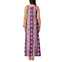 Hawaii Ohia Lehua Tank Maxi Dress Tropical Vibes Fuchsia LT05 - Polynesian Pride