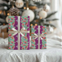 Hawaii Ohia Lehua Wrapping Paper Tropical Vibes Fuchsia
