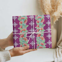 Hawaii Ohia Lehua Wrapping Paper Tropical Vibes Fuchsia
