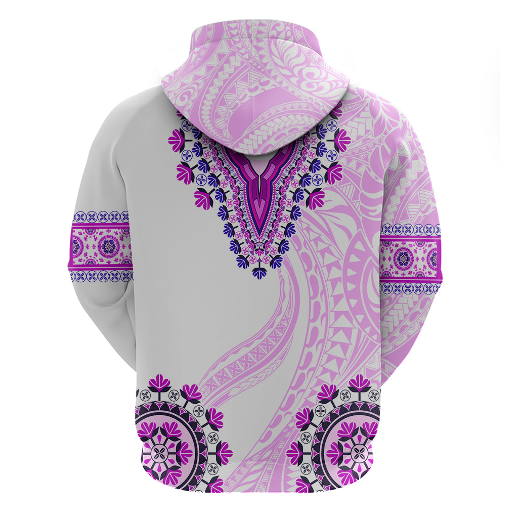 Africa Dashiki Hoodie With Polynesian Pattern Pink Version LT05 - Polynesian Pride