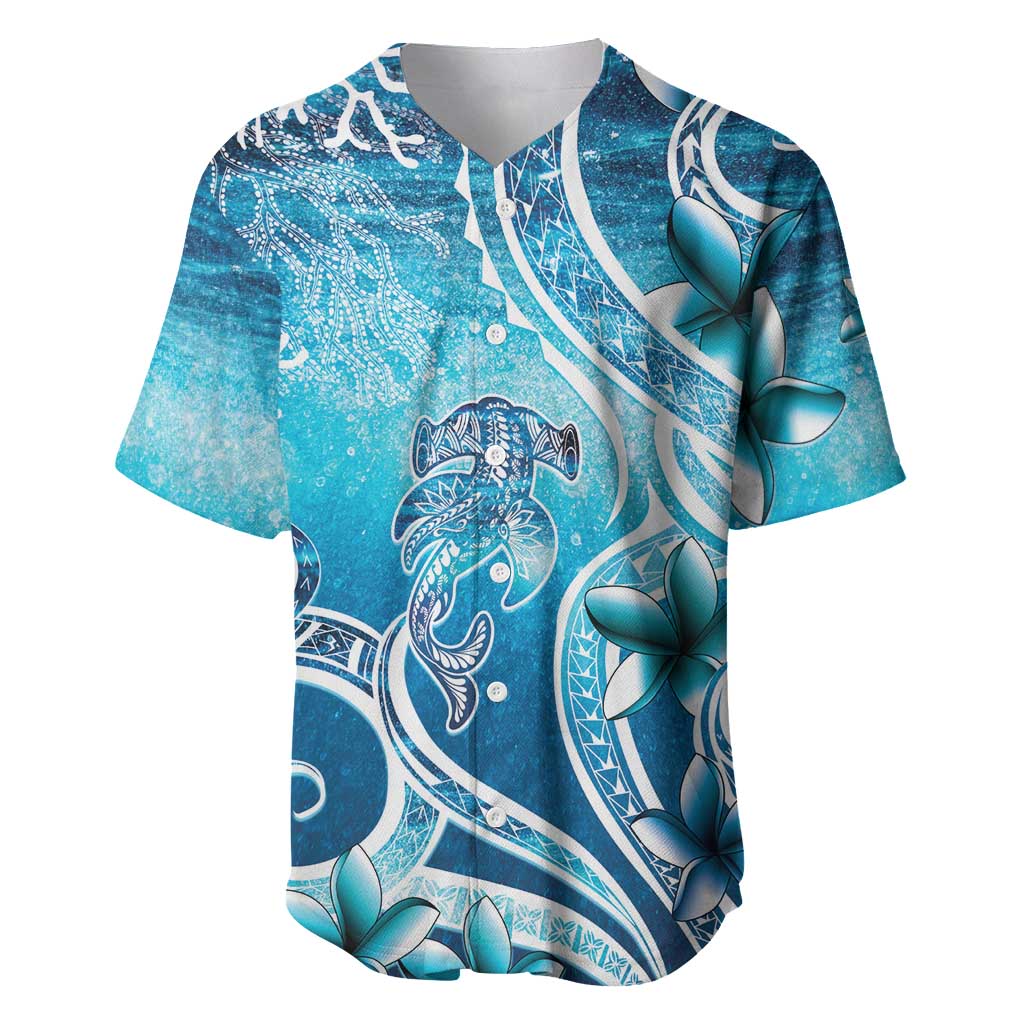 Polynesia World Ocean Day Baseball Jersey Ocean Style LT05 Blue - Polynesian Pride