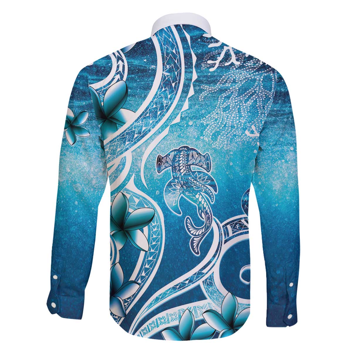 Polynesia World Ocean Day Family Matching Off The Shoulder Long Sleeve Dress and Hawaiian Shirt Ocean Style LT05 - Polynesian Pride
