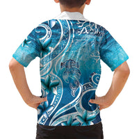 Polynesia World Ocean Day Family Matching Off Shoulder Short Dress and Hawaiian Shirt Ocean Style LT05 - Polynesian Pride