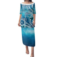 Polynesia World Ocean Day Family Matching Puletasi and Hawaiian Shirt Ocean Style