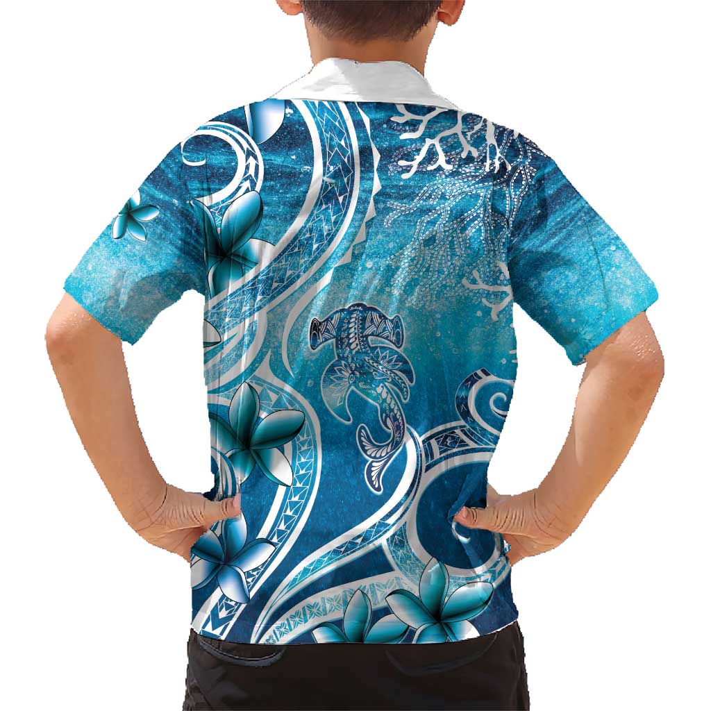 Polynesia World Ocean Day Family Matching Short Sleeve Bodycon Dress and Hawaiian Shirt Ocean Style LT05 - Polynesian Pride