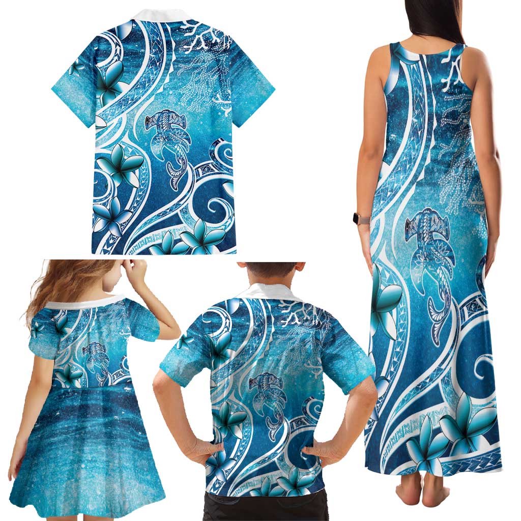 Polynesia World Ocean Day Family Matching Tank Maxi Dress and Hawaiian Shirt Ocean Style LT05 - Polynesian Pride