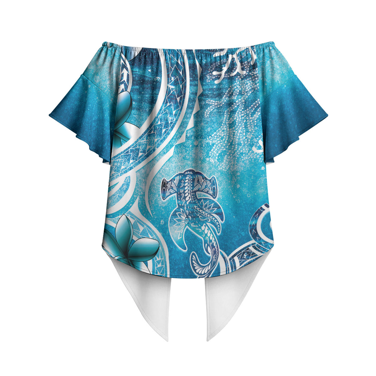 Polynesia World Ocean Day Off Shoulder Wrap Waist Top Ocean Style LT05 - Polynesian Pride