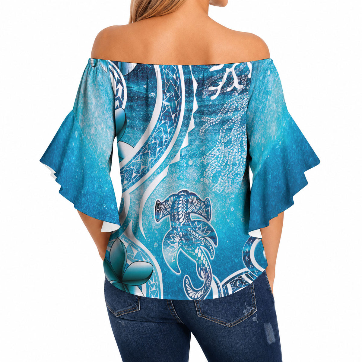 Polynesia World Ocean Day Off Shoulder Wrap Waist Top Ocean Style LT05 - Polynesian Pride