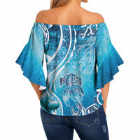 Polynesia World Ocean Day Off Shoulder Wrap Waist Top Ocean Style LT05 - Polynesian Pride
