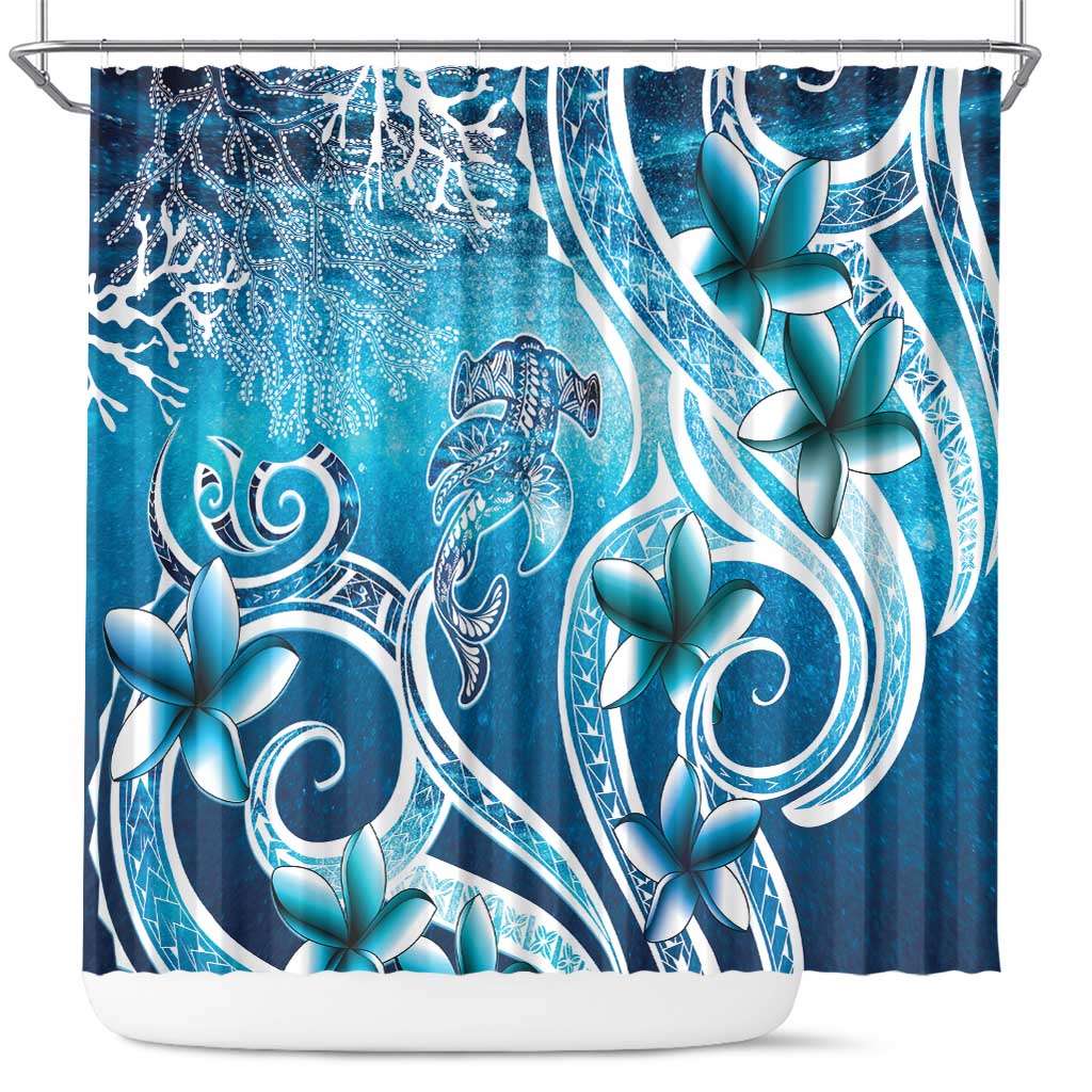 Polynesia World Ocean Day Shower Curtain Ocean Style LT05 Blue - Polynesian Pride