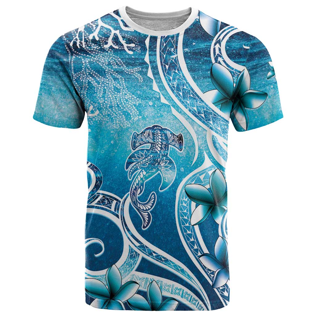 Polynesia World Ocean Day T Shirt Ocean Style LT05 Blue - Polynesian Pride