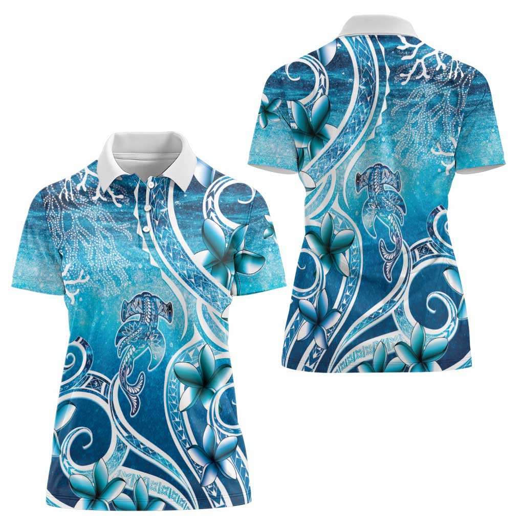 Polynesia World Ocean Day Women Polo Shirt Ocean Style LT05 - Polynesian Pride