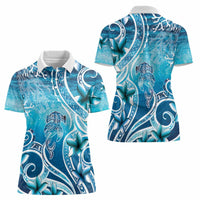 Polynesia World Ocean Day Women Polo Shirt Ocean Style LT05 - Polynesian Pride