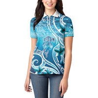 Polynesia World Ocean Day Women Polo Shirt Ocean Style LT05 - Polynesian Pride