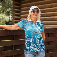 Polynesia World Ocean Day Women Polo Shirt Ocean Style LT05 - Polynesian Pride